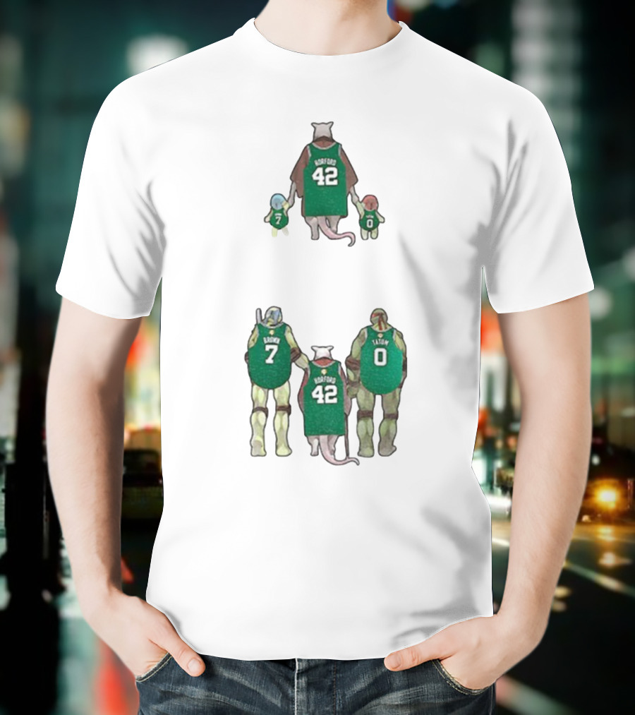 Horford 42 The Jays Ninja Turtles Rondo 7 Tatum 0 Boston Celtics T-Shirt