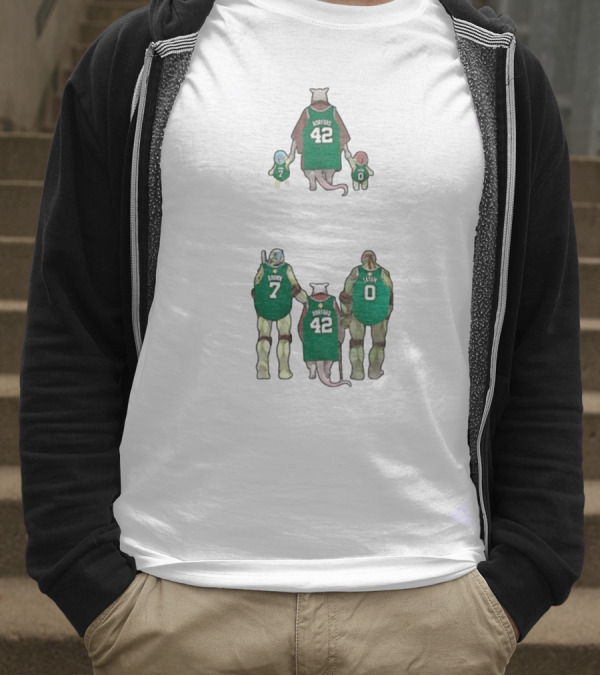 Horford 42 The Jays Ninja Turtles Rondo 7 Tatum 0 Boston Celtics T-Shirt