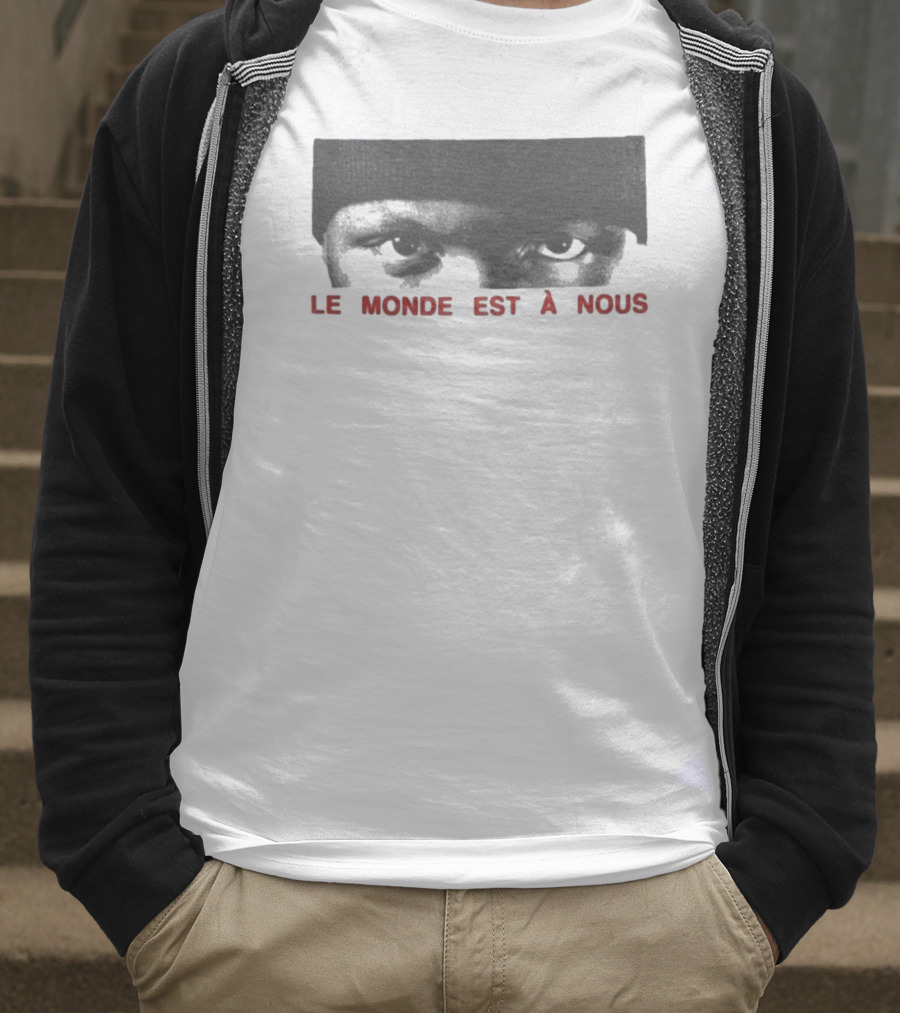 Le Monde Est A Nous Scrt Eyes Mysterious Gaze Beanie Style T-Shirt
