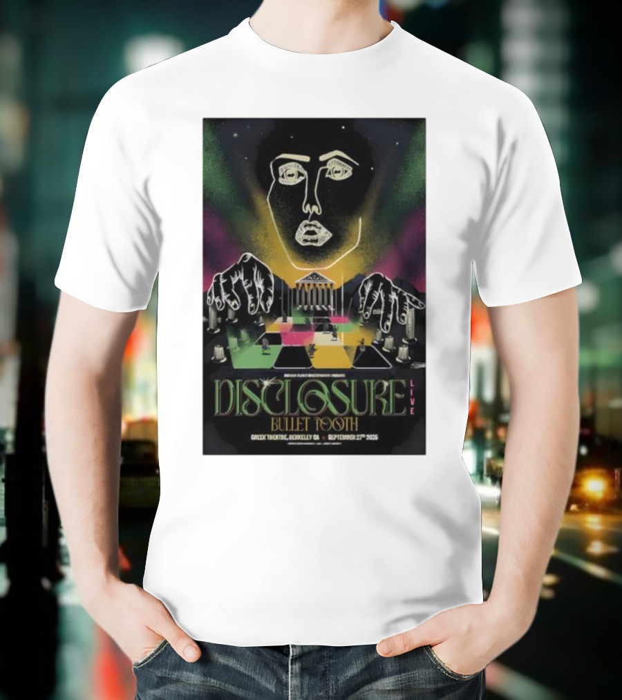 Disclosure Live Bullet Tooth September 27th 2025 Greek Theatre Berkeley CA T-Shirt