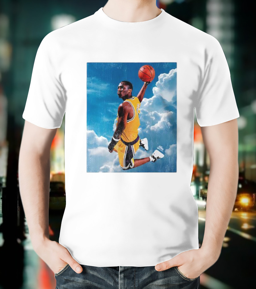 Mamba Sky High Basketball Legend Jumping Through Clouds T-Shirt