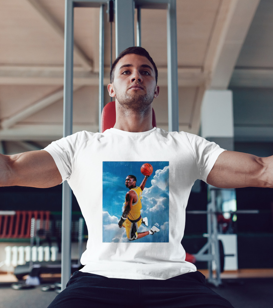 Mamba Sky High Basketball Legend Jumping Through Clouds T-Shirt