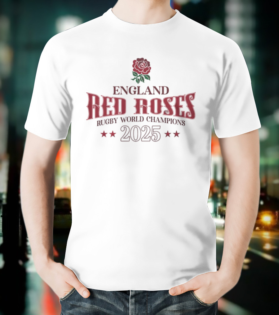 England Red Roses Rugby World Champions 2025 T-Shirt