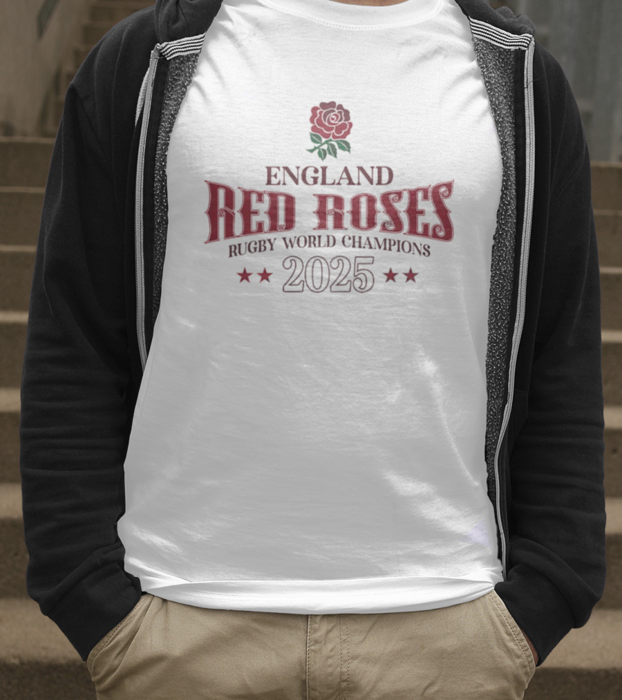 England Red Roses Rugby World Champions 2025 T-Shirt