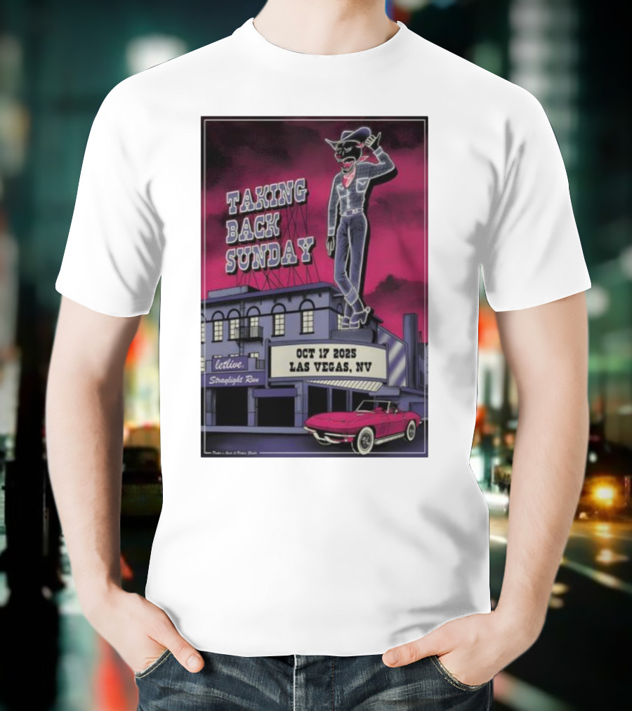 Taking Back Sunday October 17 2025 Las Vegas NV Letlive Straylight Run T-Shirt