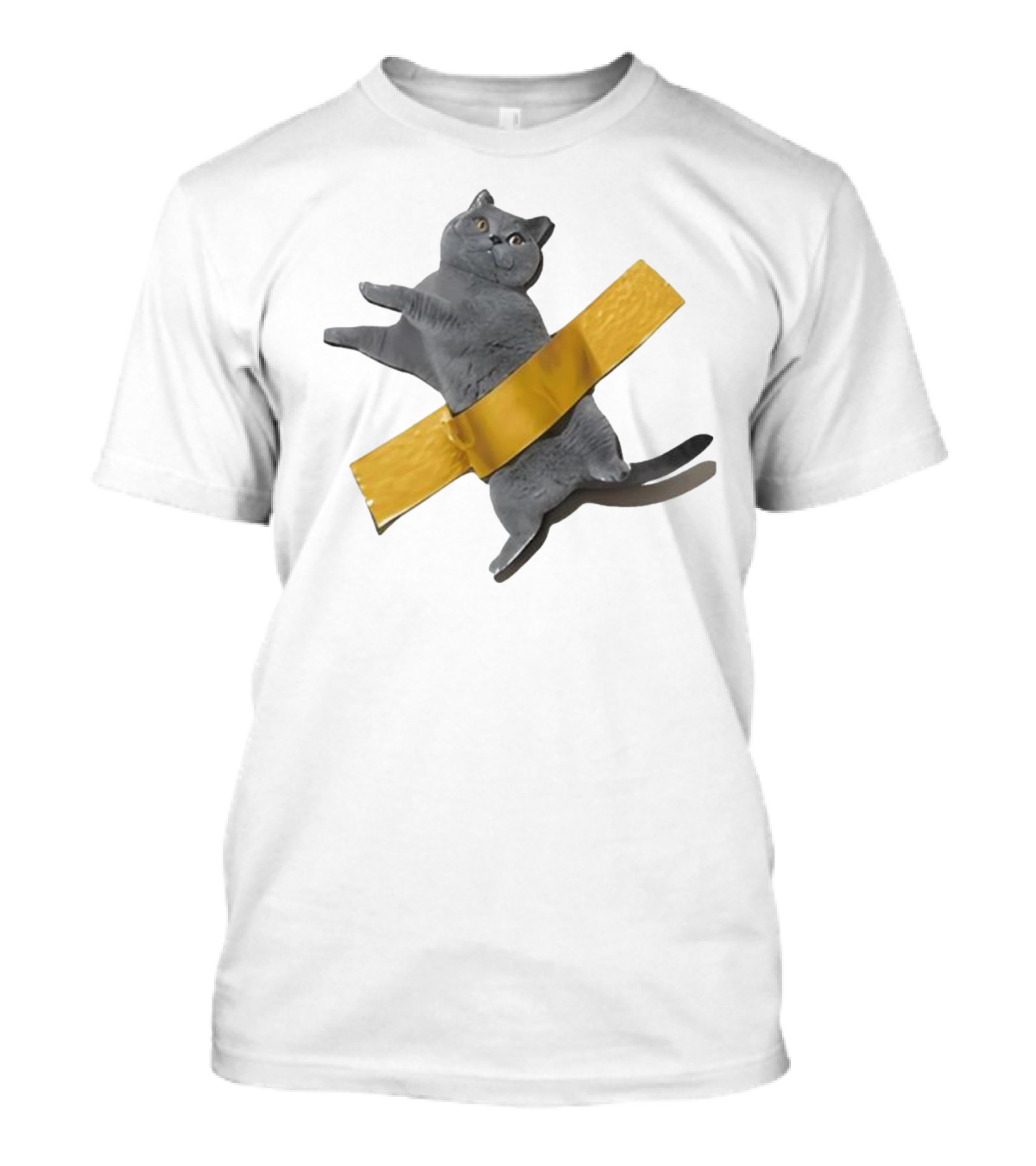 Tape Cat Joke Humor Duct Tape Gag T-Shirt