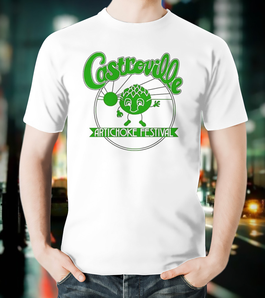 Castroville Artichoke Festival Fun Green Character T-Shirt