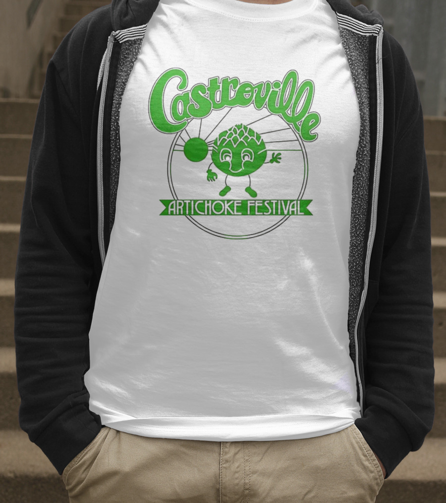 Castroville Artichoke Festival Fun Green Character T-Shirt