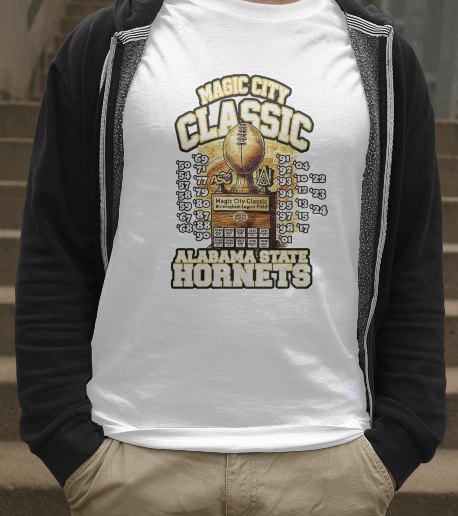 Magic City Classic Alabama State Hornets Birmingham Legion Field Championship Years T-Shirt