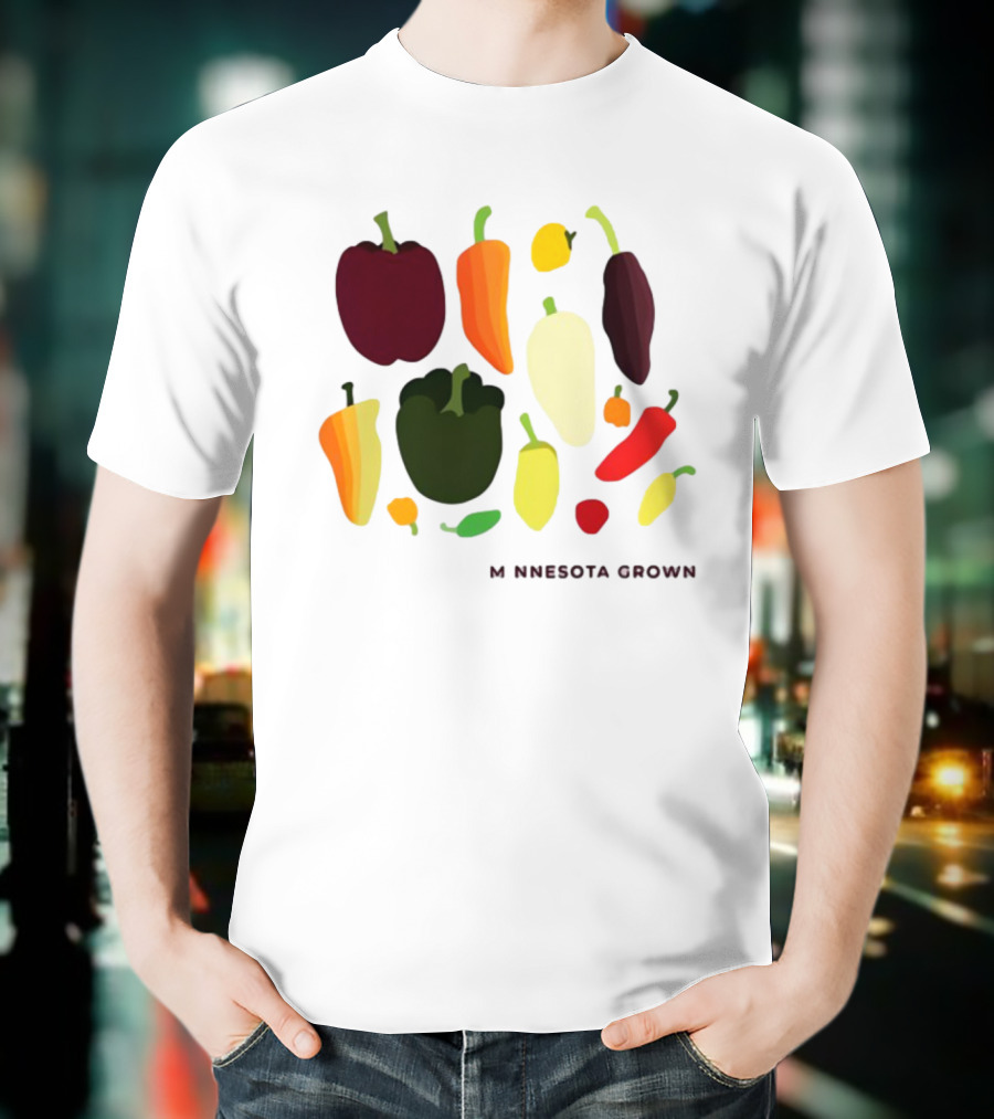 Minnesota Grown Colorful Peppers Variety T-Shirt