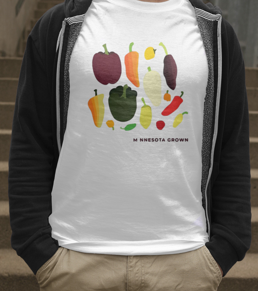 Minnesota Grown Colorful Peppers Variety T-Shirt