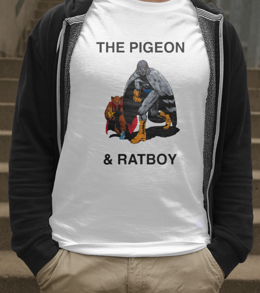The Pigeon And Ratboy Superhero Duo Graphic T-Shirt