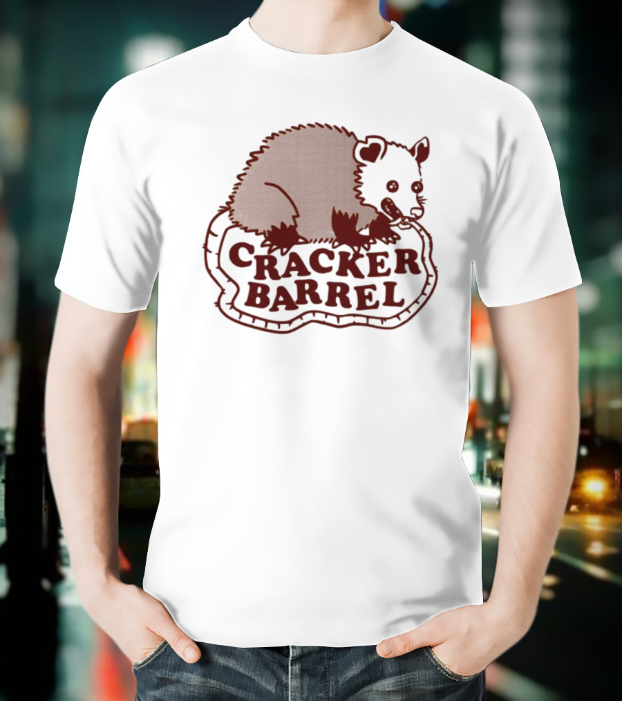 Cracker Barrel Possum Vintage Style Logo T-Shirt