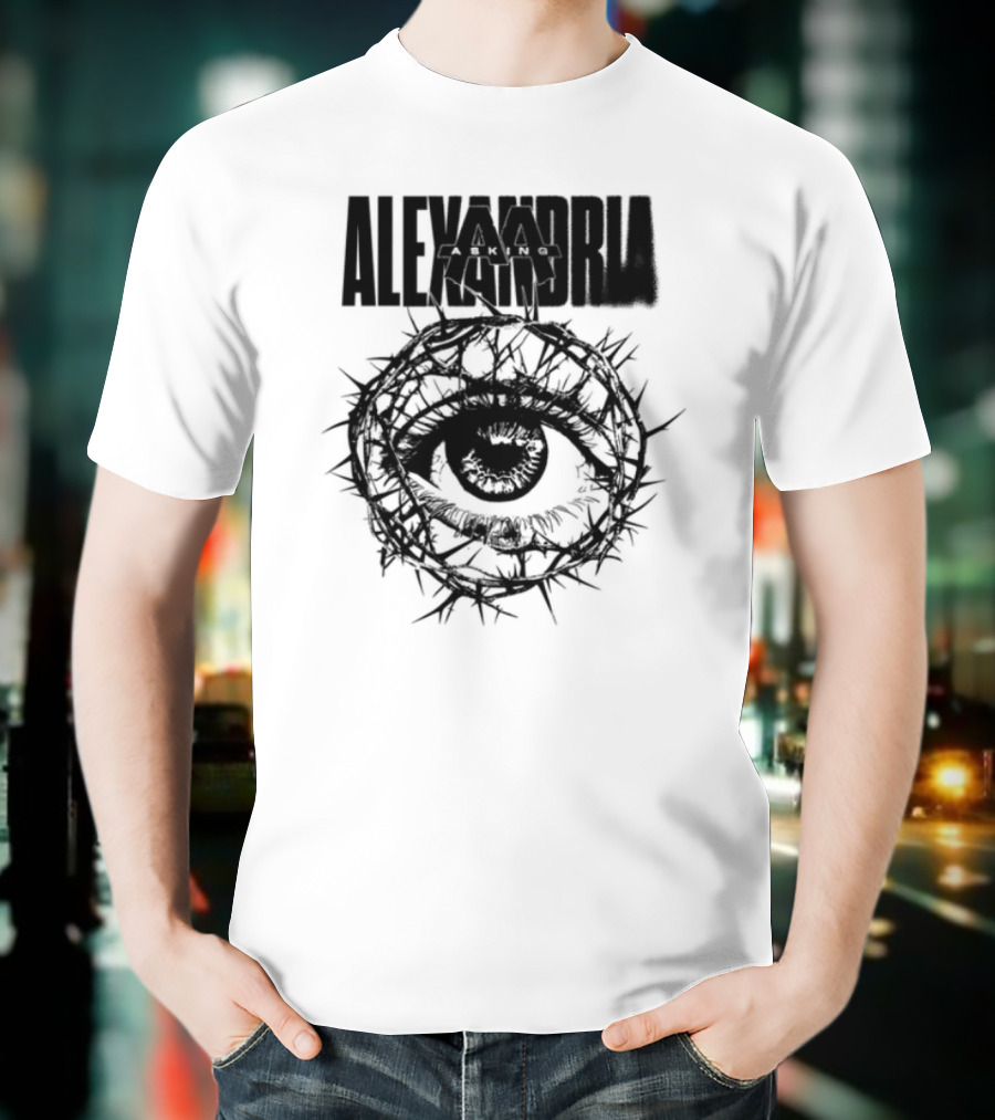 Asking Alexandria Stand Up And Scream Thorn Eye Design T-Shirt