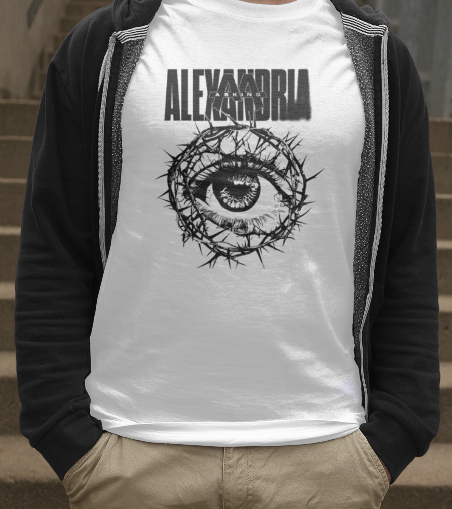 Asking Alexandria Stand Up And Scream Thorn Eye Design T-Shirt