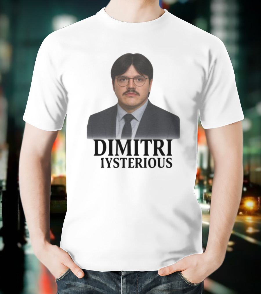 Dimitri Mysterious Suit Glasses Mustache T-Shirt