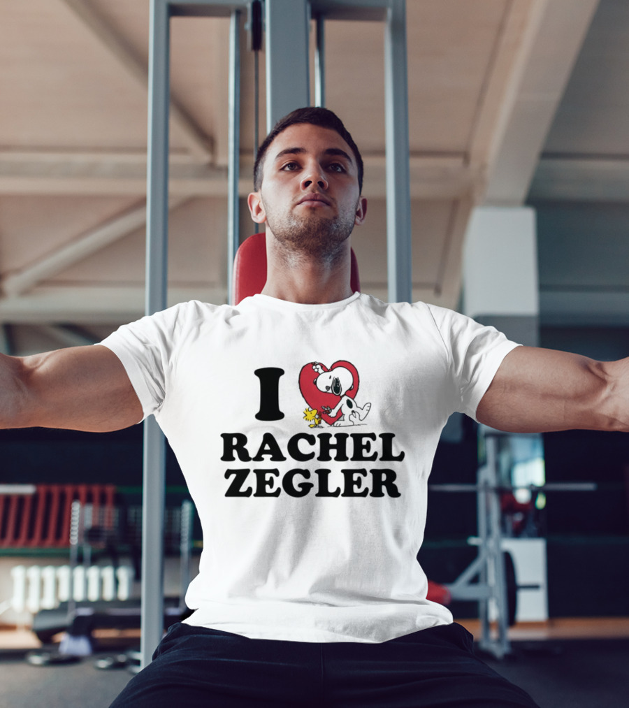 I Love Rachel Zegler Snoopy Woodstock Peanuts Heart T-Shirt