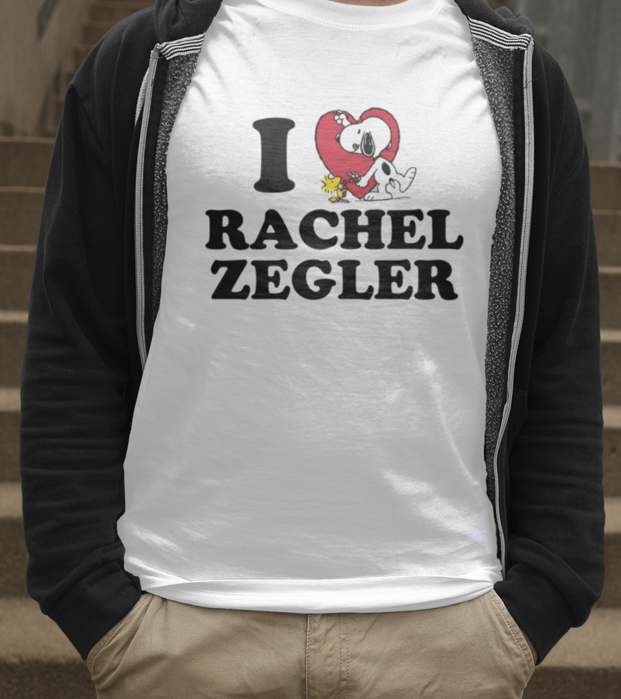 I Love Rachel Zegler Snoopy Woodstock Peanuts Heart T-Shirt