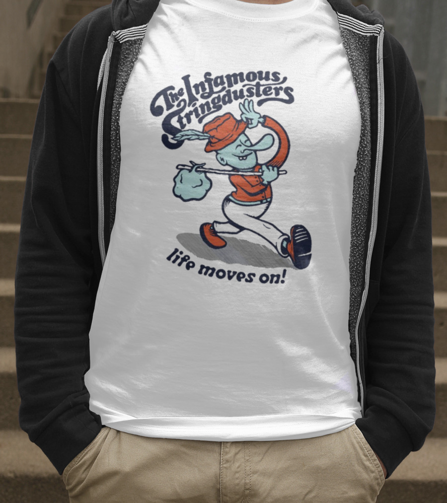 The Infamous Stringdusters Cartoon Character Life Moves On T-Shirt