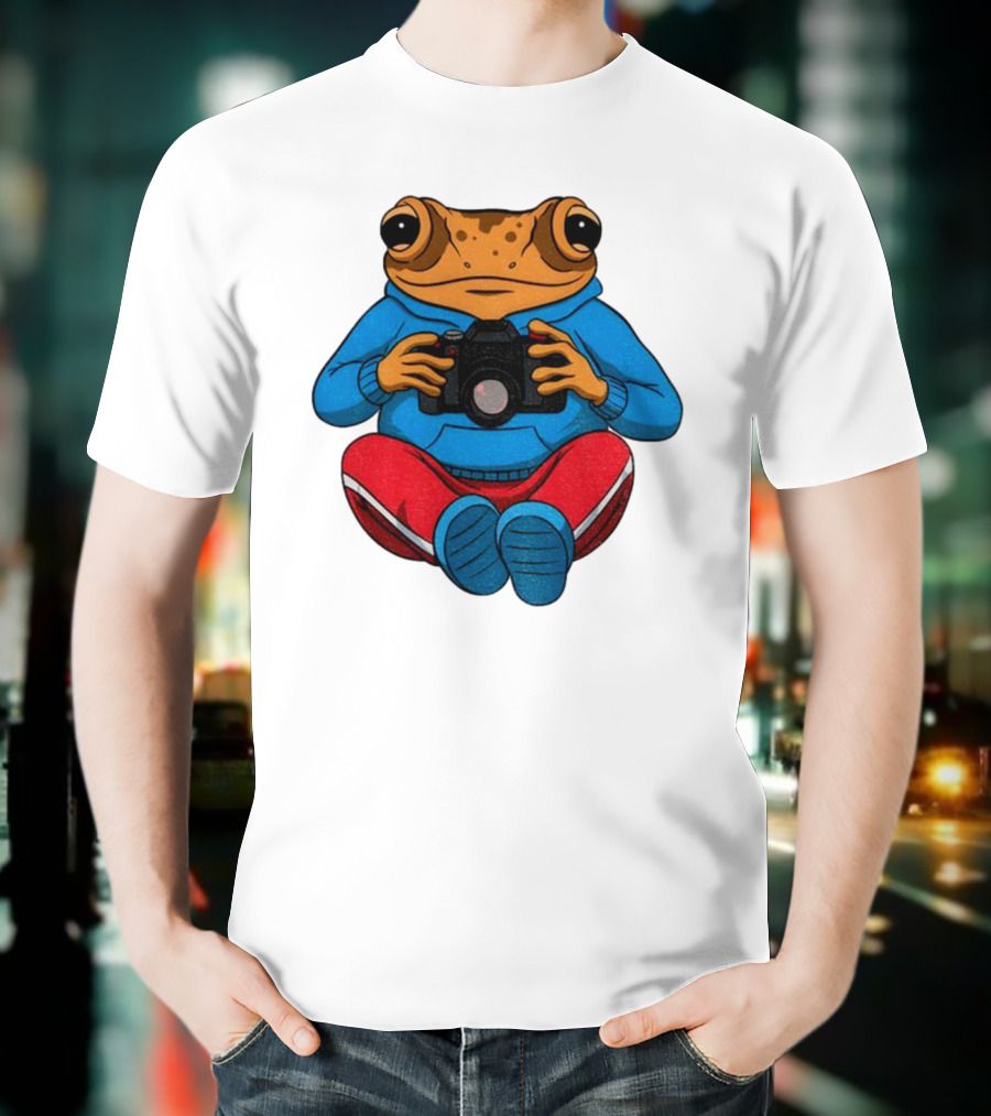 Bad Bunny Sapo Concho Frog With Camera Blue Red Pants T-Shirt