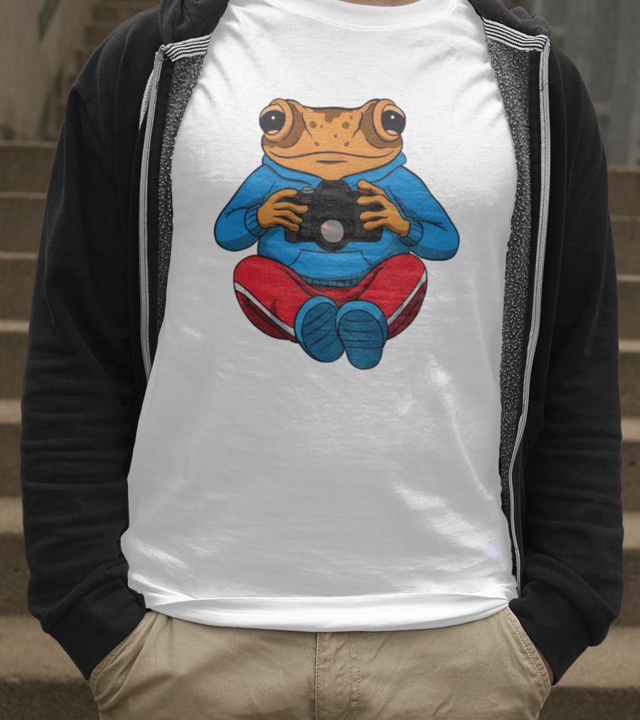 Bad Bunny Sapo Concho Frog With Camera Blue Red Pants T-Shirt