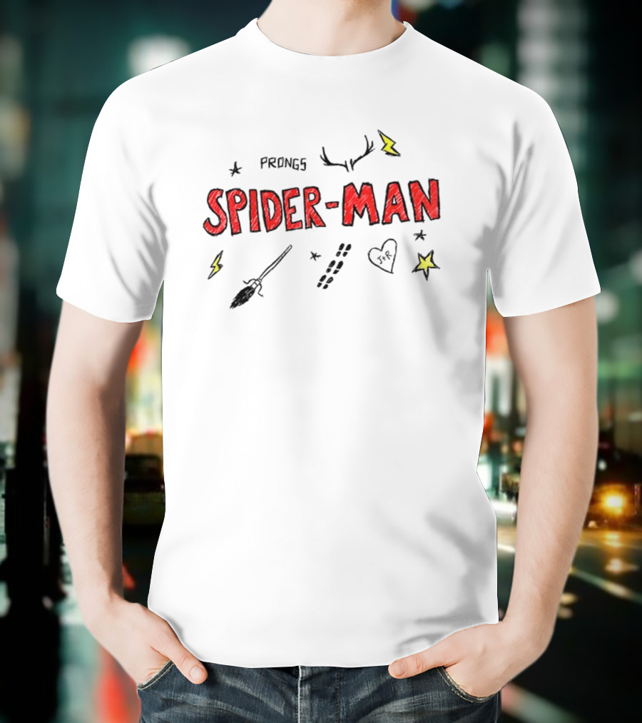 James Potter Spider-Man Doodles Padfoot Prongs Meme Stars Lightning T-Shirt