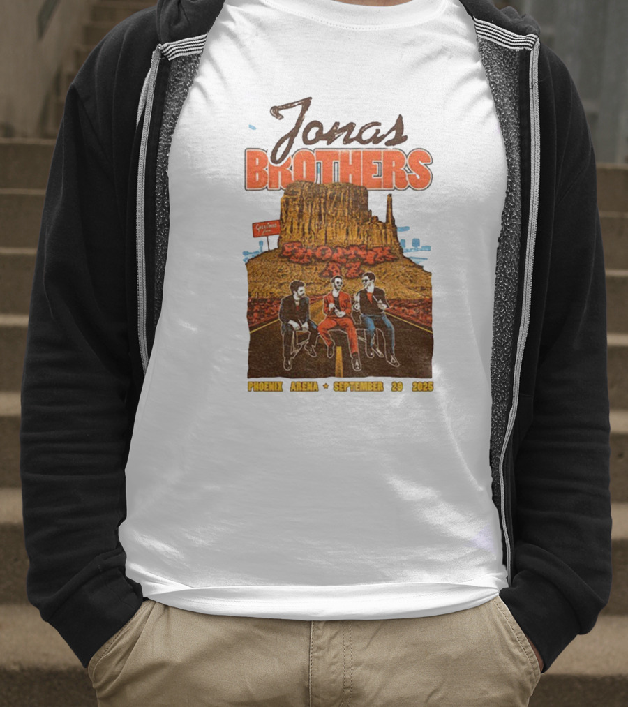 Jonas Brothers Phoenix Arena September 29 2025 Arizona Concert Cactus City Skyway T-Shirt