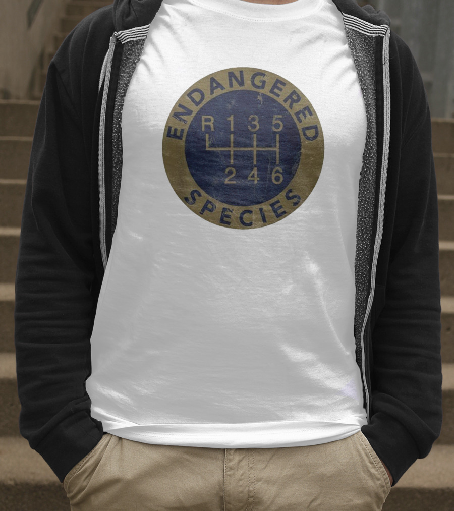Endangered Species R 135246 Vintage Gear Shift Emblem T-Shirt