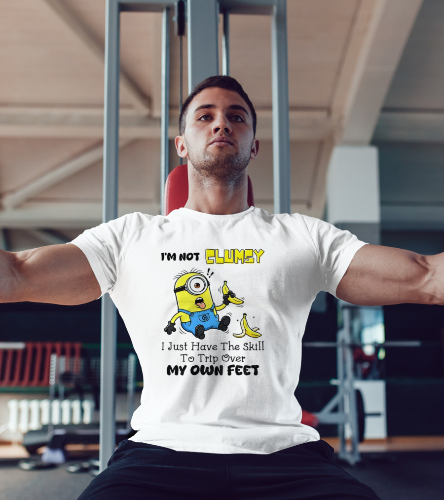 Minion Clumsy Banana Humor Trip Over My Own Feet T-Shirt