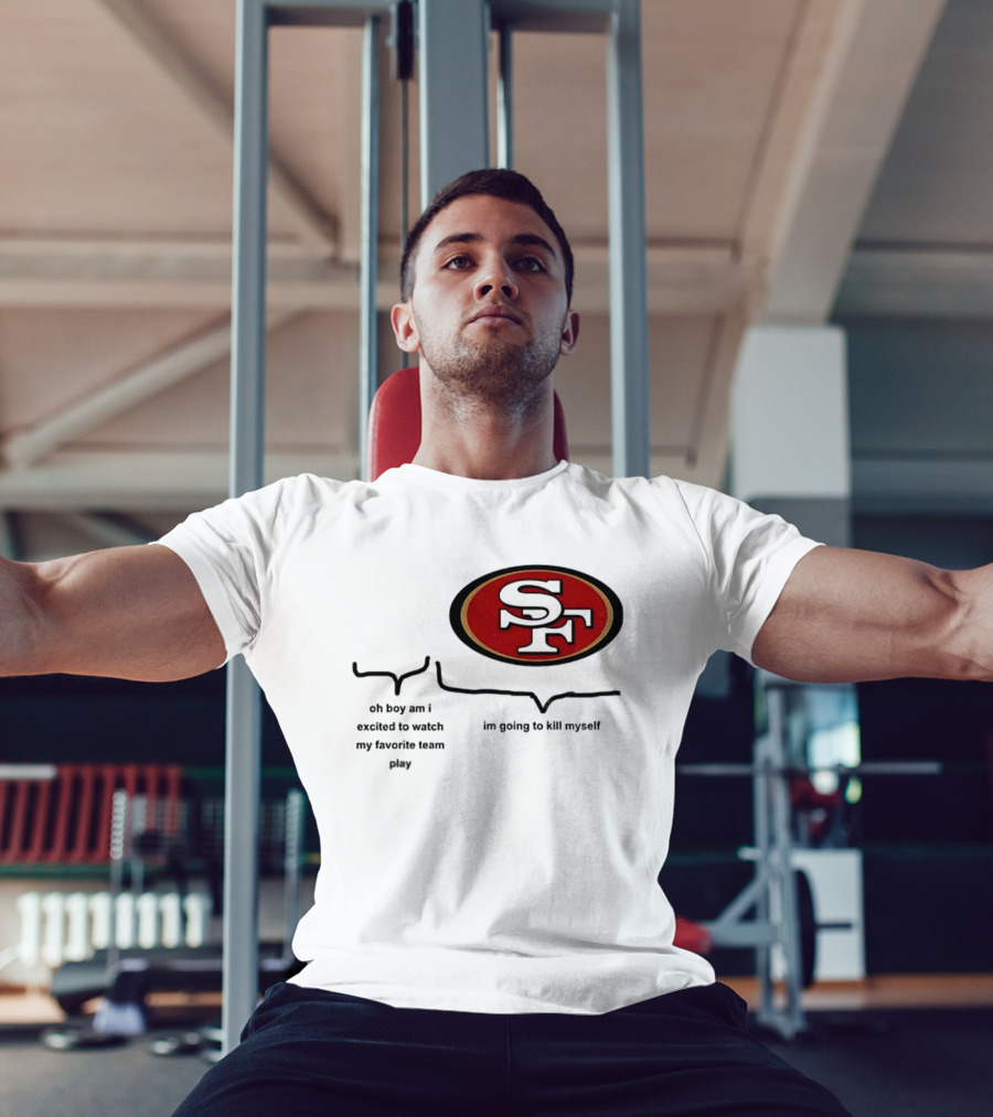 San Francisco 49ers NFL Football SF Oval Enthusiast Excitement T-Shirt