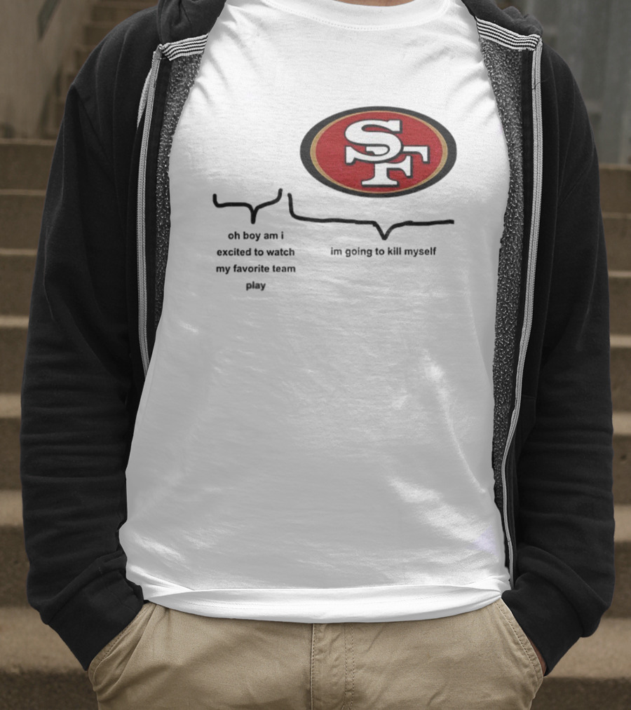 San Francisco 49ers NFL Football SF Oval Enthusiast Excitement T-Shirt