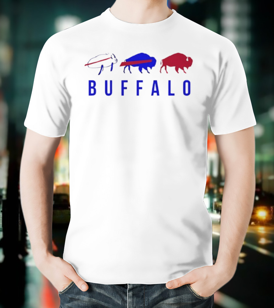Buffalo Bills Evolution Vintage Retro Styles T-Shirt