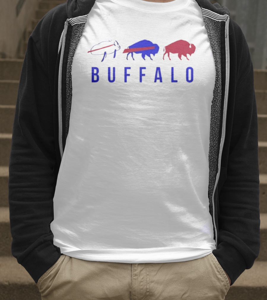 Buffalo Bills Evolution Vintage Retro Styles T-Shirt