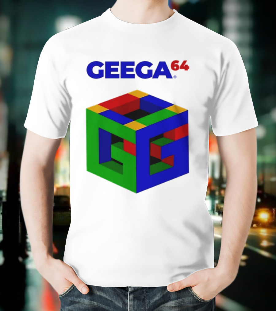 Geega 64 Cube Illusion Design T-Shirt