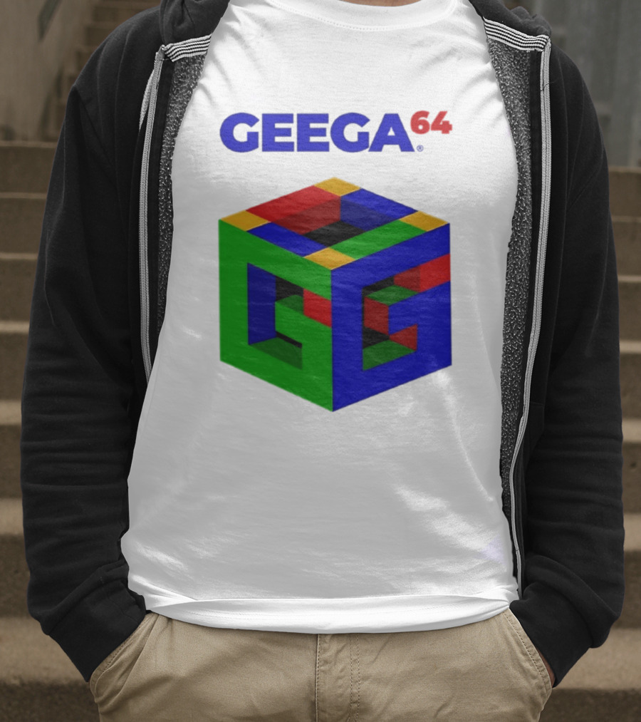 Geega 64 Cube Illusion Design T-Shirt