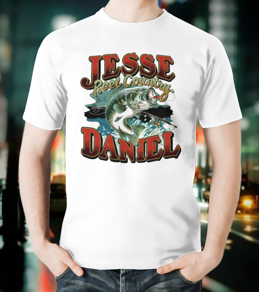 Jesse Daniel Reel Country Fishing Bass And Rod Adventure T-Shirt