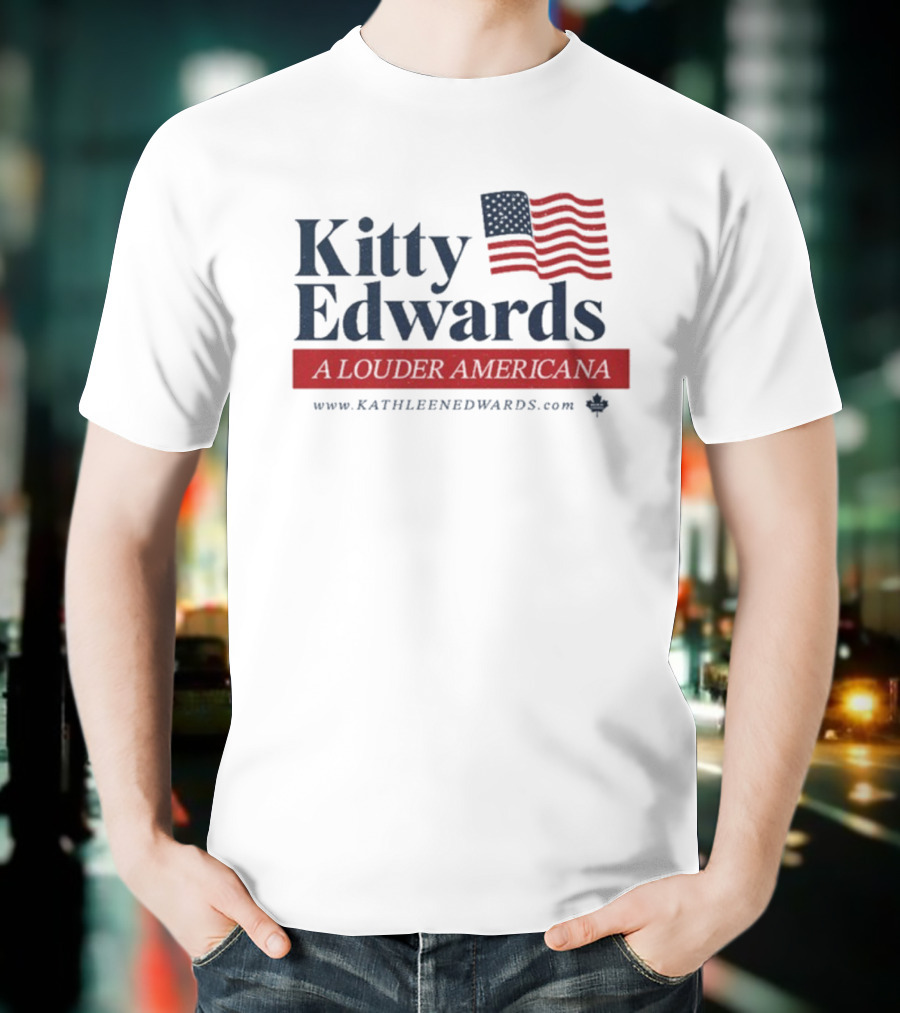 Kitty Edwards Louder Americana Flag Kathleen Edwards T-Shirt