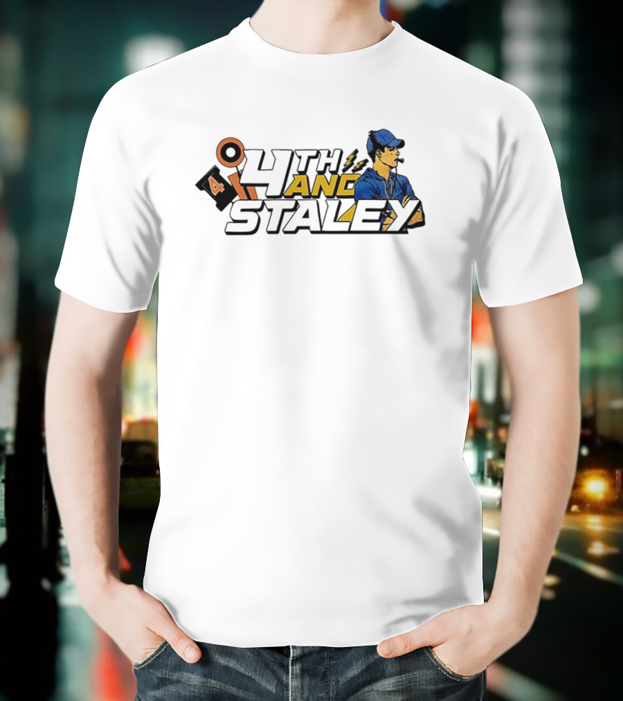 4th And Staley Brandon Staley Coach Illustration T-Shirt