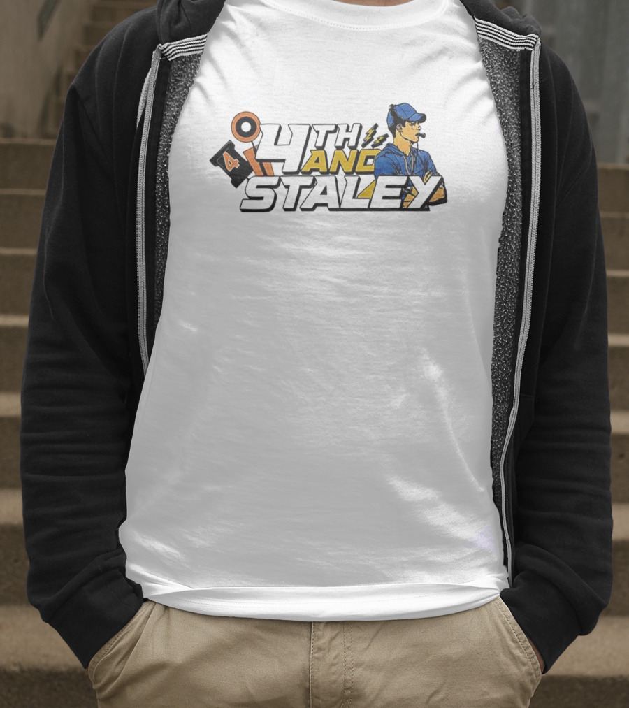4th And Staley Brandon Staley Coach Illustration T-Shirt
