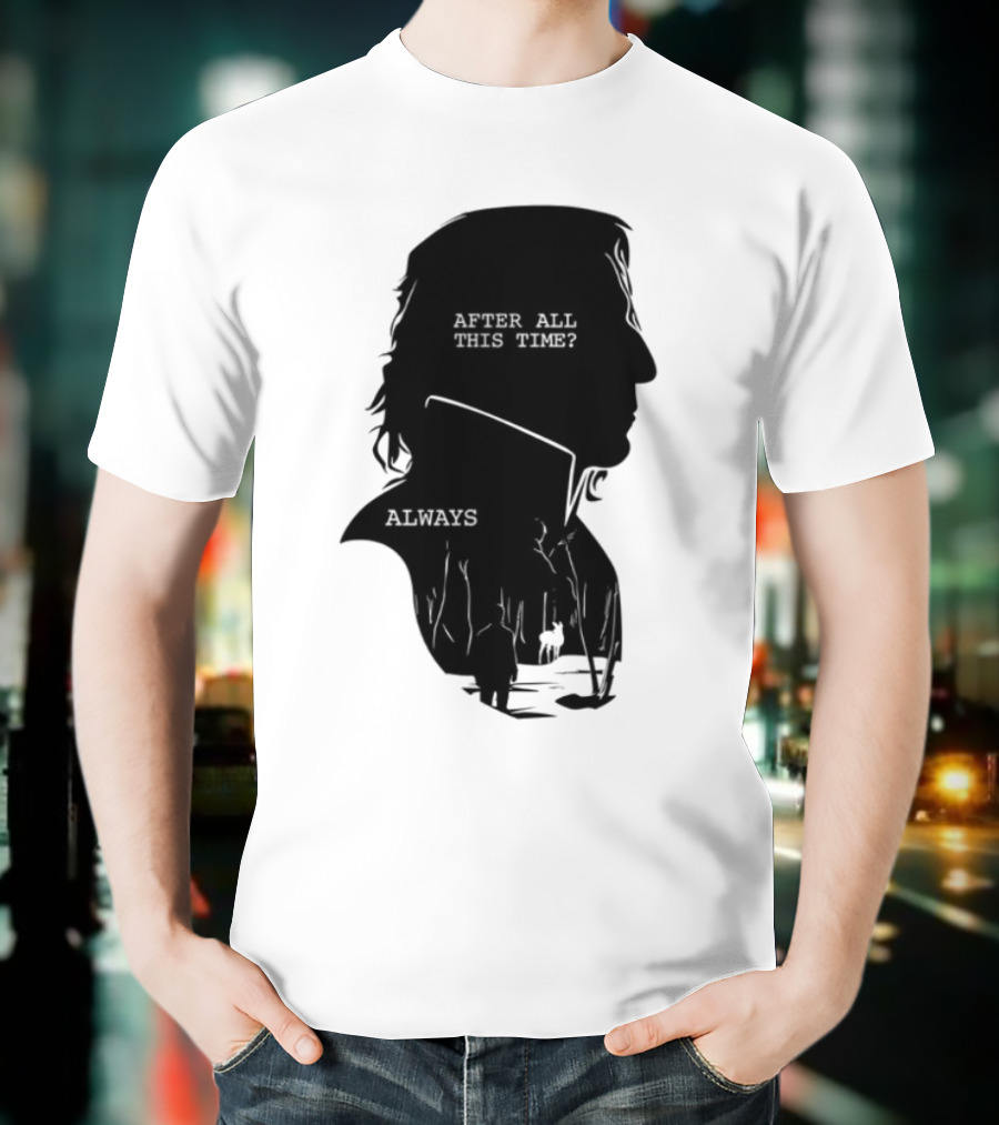 Alan Rickman Always After All This Time Silhouette T-Shirt