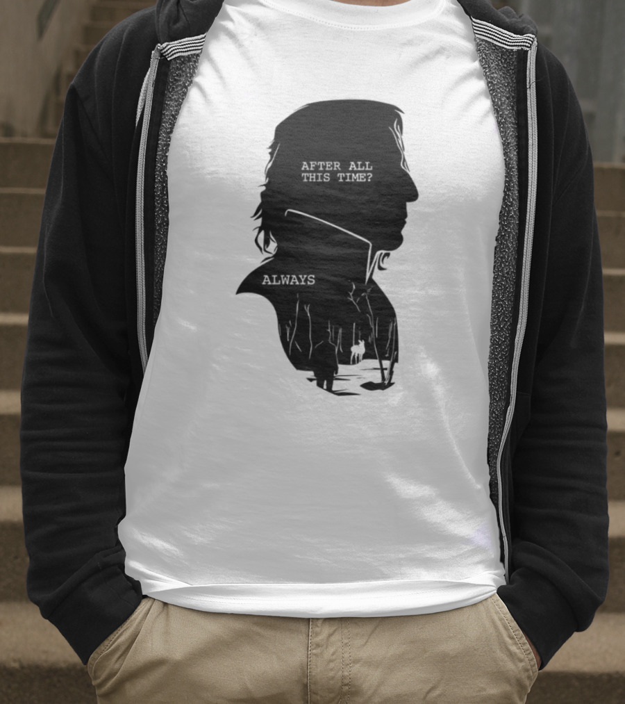 Alan Rickman Always After All This Time Silhouette T-Shirt