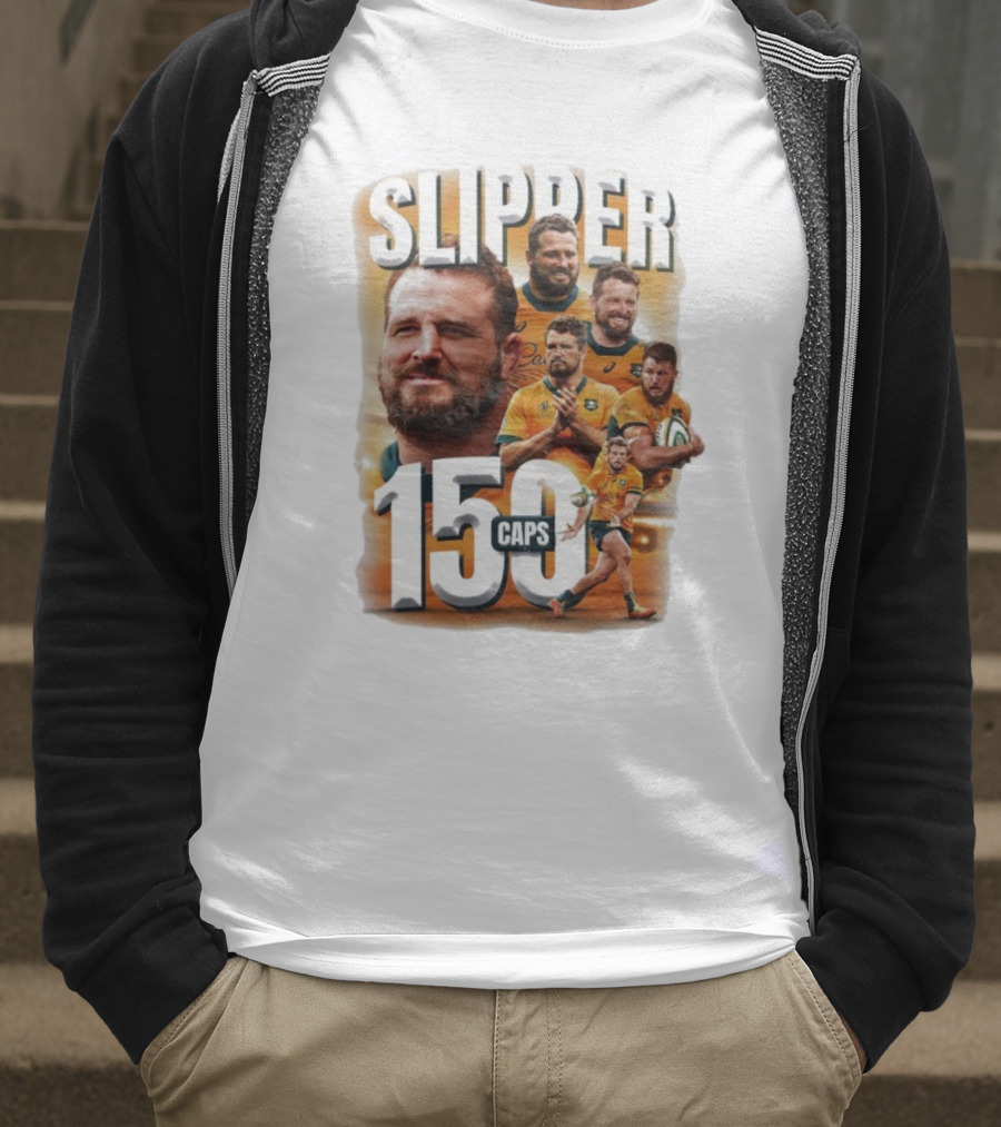 Wallaby Slipper 150 Caps Rugby Milestone Celebration T-Shirt