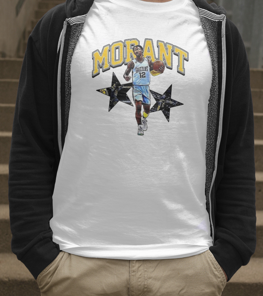 Morant Grizzlies Number 12 NBA Basketball Star T-Shirt