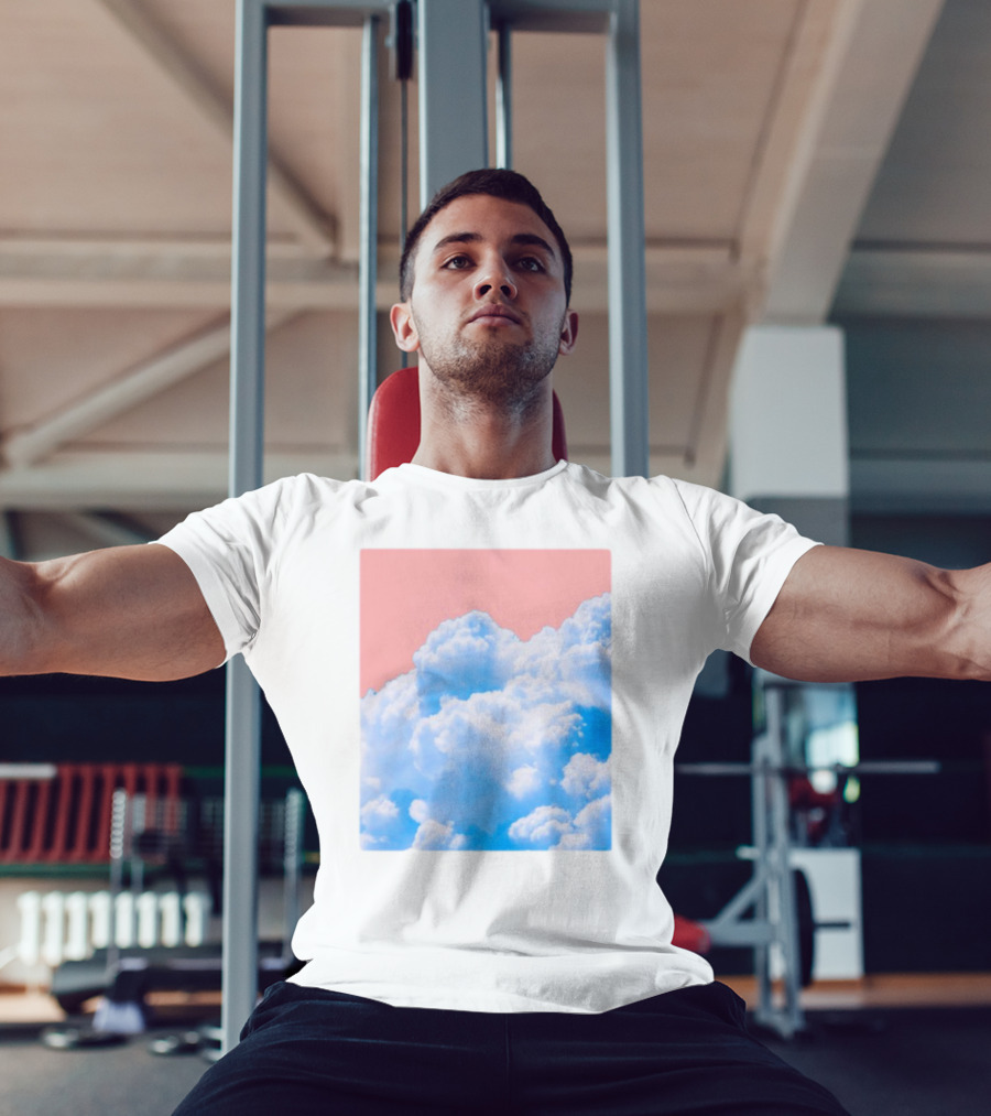 Permanent Permeation Cloudscape On Pink Sky T-Shirt