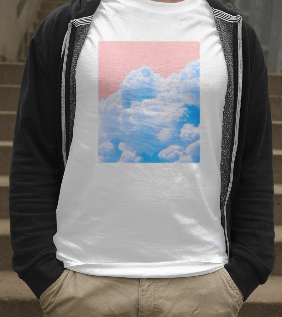 Permanent Permeation Cloudscape On Pink Sky T-Shirt
