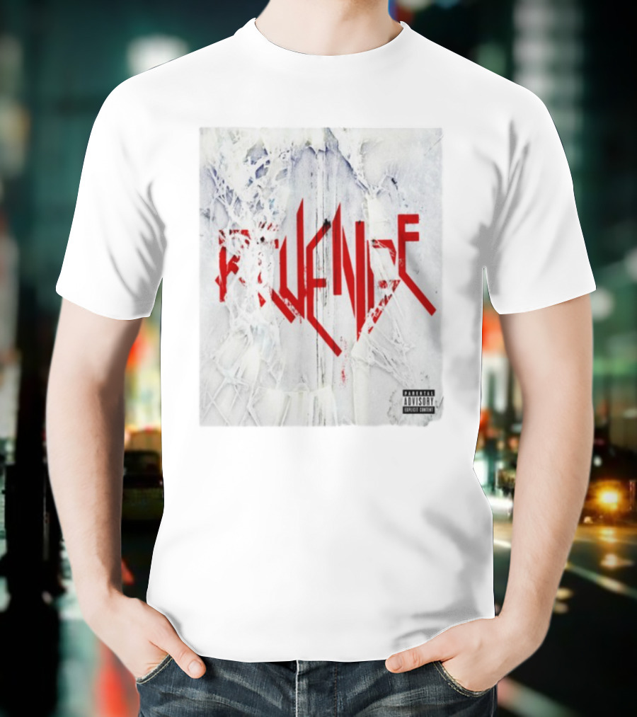 Revenge Sonny Explicit Content Distressed Ice Background T-Shirt