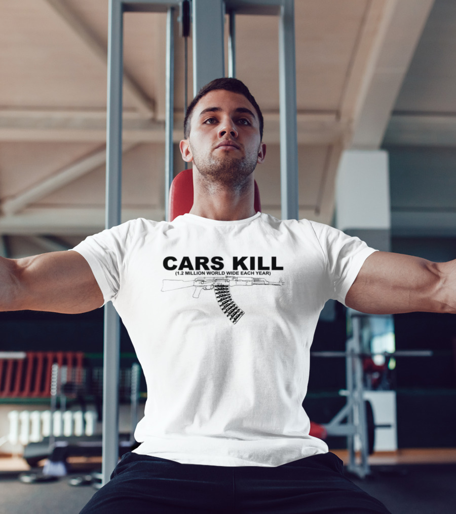 Cars Kill 1.2 Million World Wide Each Year Rifle Image T-Shirt