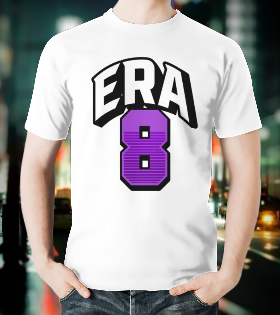 ERA8 Lamar Jackson Purple Number 8 Sports Style T-Shirt