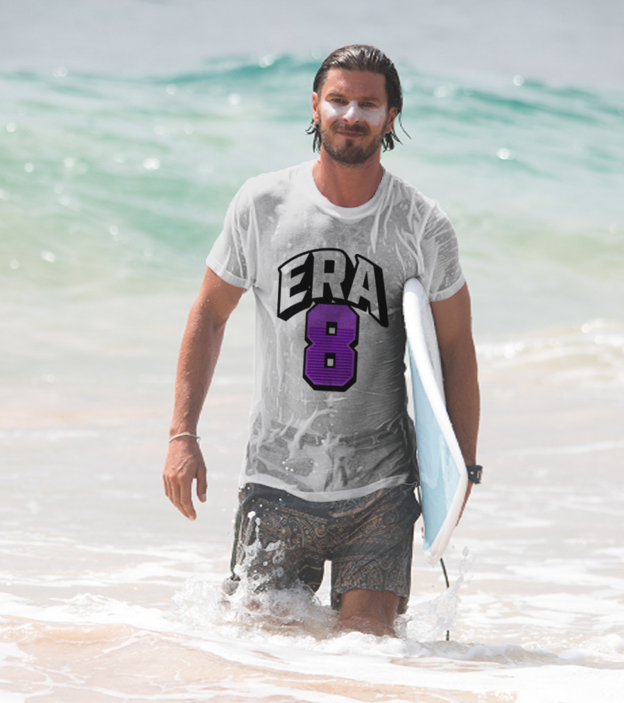 ERA8 Lamar Jackson Purple Number 8 Sports Style T-Shirt