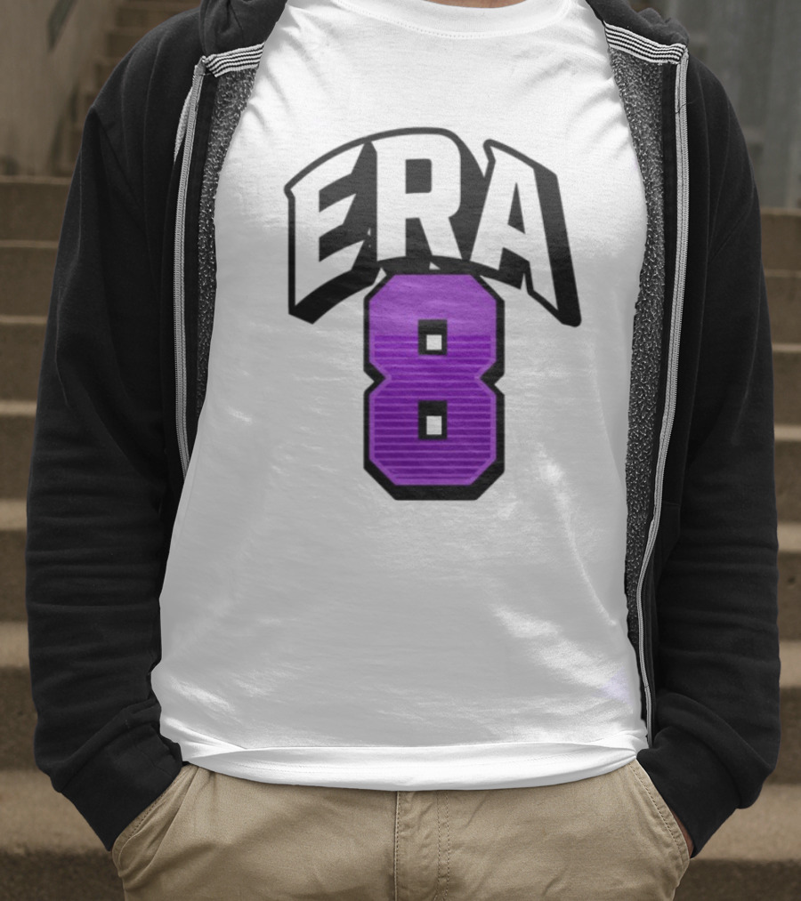 ERA8 Lamar Jackson Purple Number 8 Sports Style T-Shirt